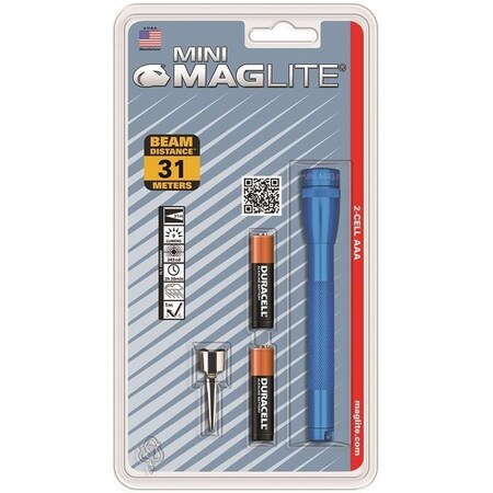 Maglite Flashlght Incan Adj W/2Aaa Blu M3A116